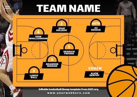 Basketball Starting Lineup Template